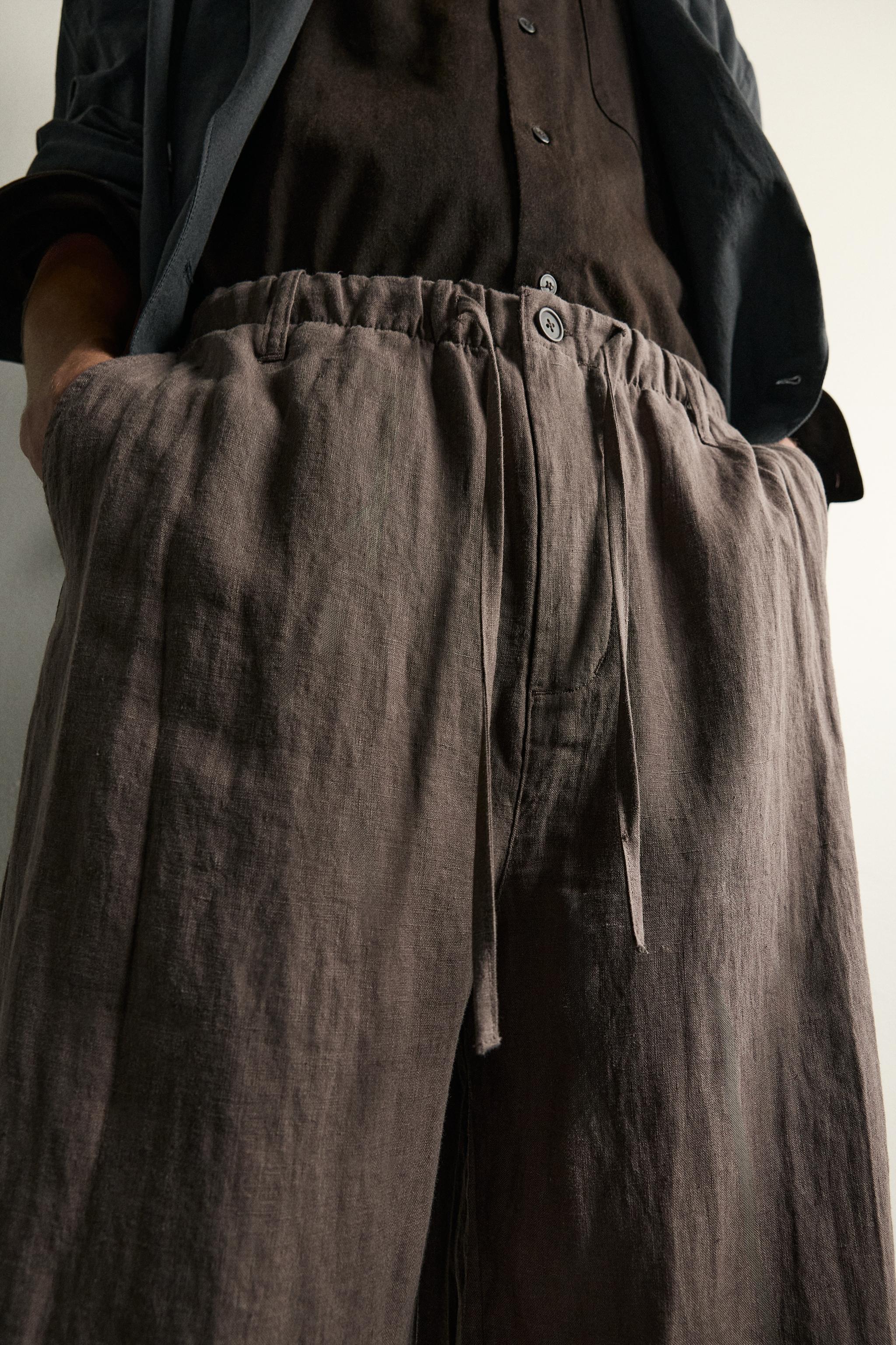 100% LINEN RELAXED FIT PANTS